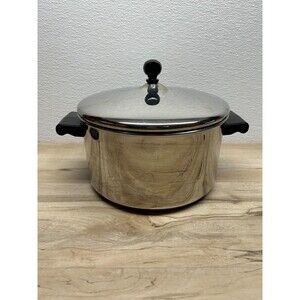 Farberware Stainless Steel 6Qt Stock Pot Impact Bonded Even Heat Distribution